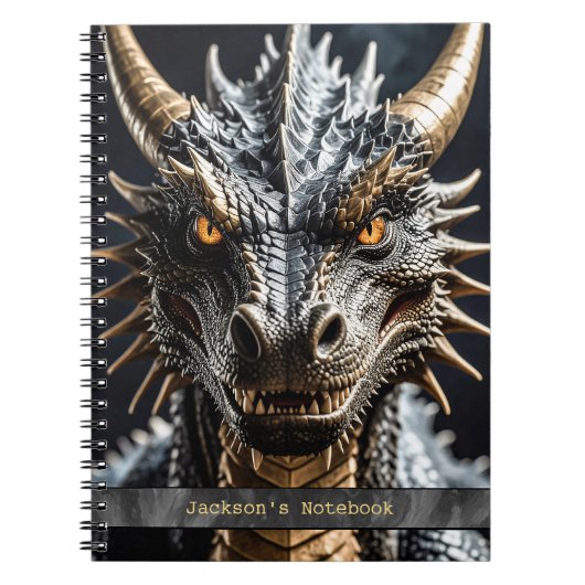 Drache Spiral Foto Notizbuch Notizblock (Vorderseite)
