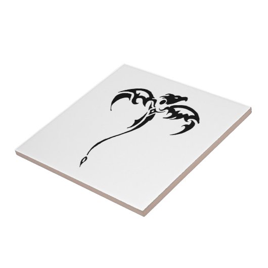 Drache-Stammes- Tätowierung Fliese (Seite)