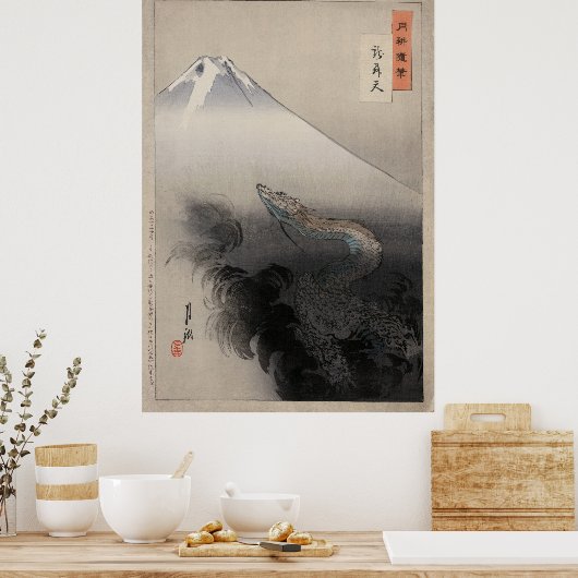 Drache steigt in den Himmel Poster (Küche)