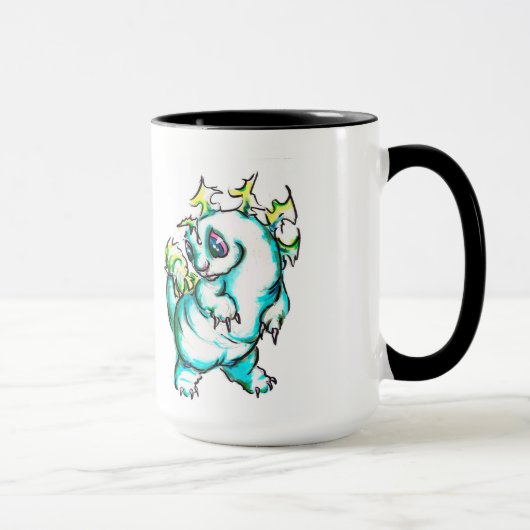 Drache Stein - Knopf Tasse (Rechts)