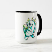 Drache Stein - Knopf Tasse (VorderseiteRechts)