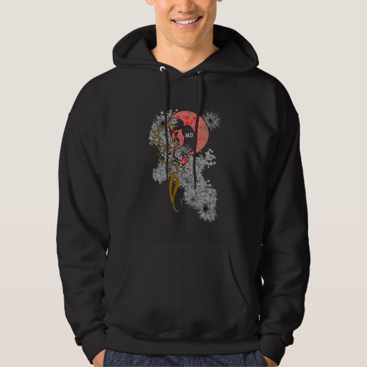 Drache-Stern-Kapuzenpulli Hoodie (Vorderseite)