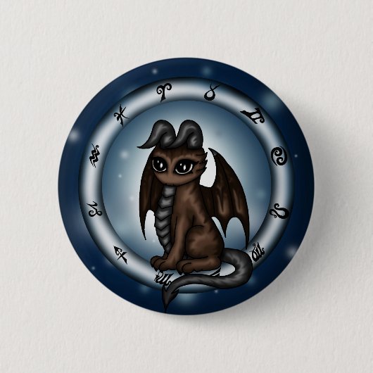 Drache-Stier-Tierkreis Button (Vorderseite)