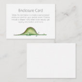 Drache streckte sich auf dem Boden aus Begleitkarte (Vorne/Hinten)