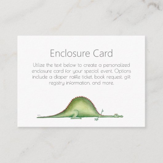 Drache streckte sich auf dem Boden aus Begleitkarte (Vorderseite)