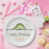 Drache streckte sich auf dem Boden aus Pappteller (Party)