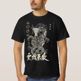 Drache Streetwear Grafik T-Shirt | Japanischer Sti
