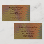 Drache stuft abstraktes Muster ein Visitenkarte (Vorne/Hinten)