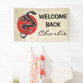 Drache Sun - schwarzes rotes Weiß + Ihre Ideen Banner (Insitu)