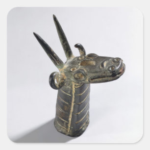 Drache, Symbol des Gottes Marduk, spätes Assyrian Quadratischer Aufkleber