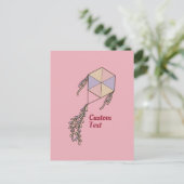 Drache-Symbol Pink Postkarte (Stehend Vorderseite)