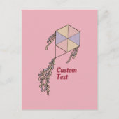 Drache-Symbol Pink Postkarte (Vorderseite)