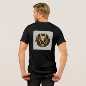 Drache T-Shirt Bild Tri-Blend Shirt (Rückseite voll)
