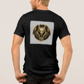 Drache T-Shirt Bild Tri-Blend Shirt (Rückseite)