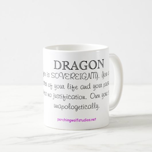 Drache-Totem-Tasse Kaffeetasse (VorderseiteRechts)