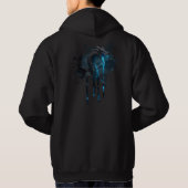 Drache tropft blaues Feuer Hoodie (Rückseite)