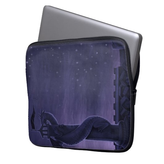 Drache-Turm-Laptop-Hülse Laptopschutzhülle (Vorderseite Links)