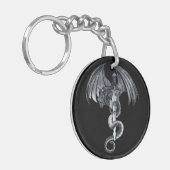 Drache-u. Klinge-Acryl-Schlüsselanhänger Schlüsselanhänger (Vorderseite links)