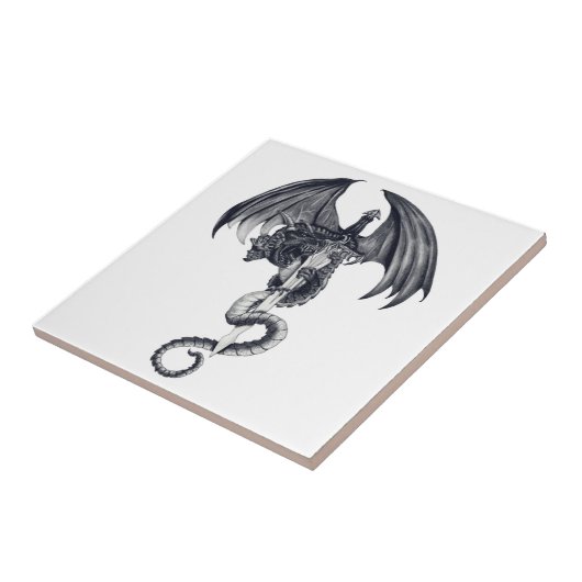 Drache-u. Klinge-Fliese Fliese (Seite)