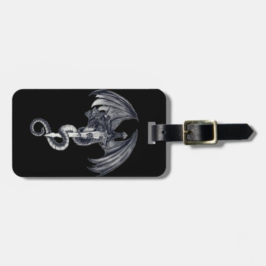 Drache-u. Klinge-Gepäckanhänger Gepäckanhänger (Vorderseite horizontal)