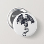 Drache-u. Klinge-Knopf Button (Vorne & Hinten)