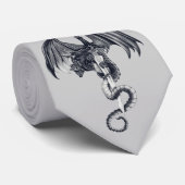 Drache-u. Klinge-Krawatte Krawatte (Gerollt)