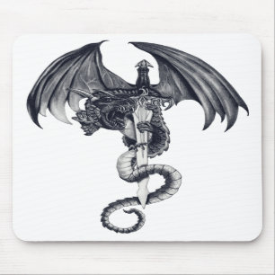 Drache u. Klinge Mousepad
