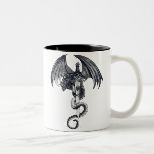 Drache-u. Klinge-Tasse Zweifarbige Tasse