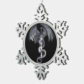 Drache-u. Klinge-Weihnachtsball-Verzierung Schneeflocken Zinn-Ornament (Rechts)