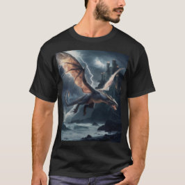 Drache über dem Schloss. T-Shirt