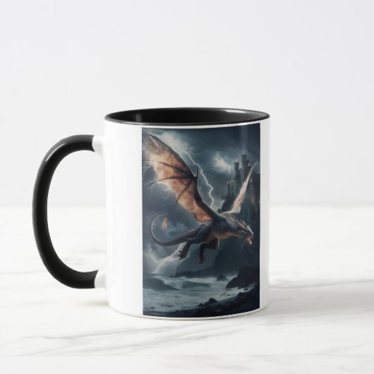 Drache über dem Schloss. Tasse (Links)