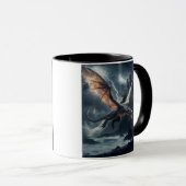 Drache über dem Schloss. Tasse (VorderseiteRechts)
