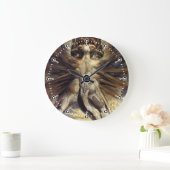 Drache-Uhr - William Blake - großer roter Drache Große Wanduhr (Zuhause)