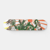 Drache und aufstrebende Sonne Skateboard (Horizontal)