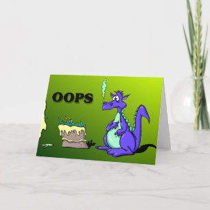 Drache und Cake Card Karte