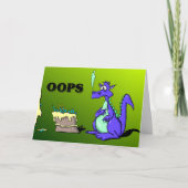 Drache und Cake Card Karte (Vorderseite)