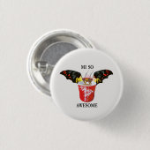 Drache und chinesische Schale Button (Vorne & Hinten)