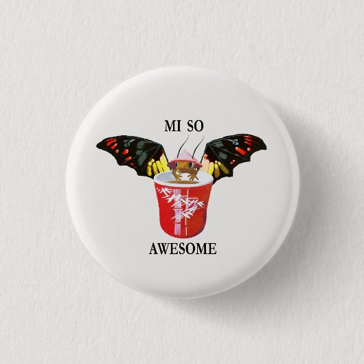 Drache und chinesische Schale Button (Vorderseite)