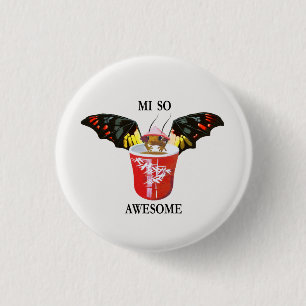 Drache und chinesische Schale Button