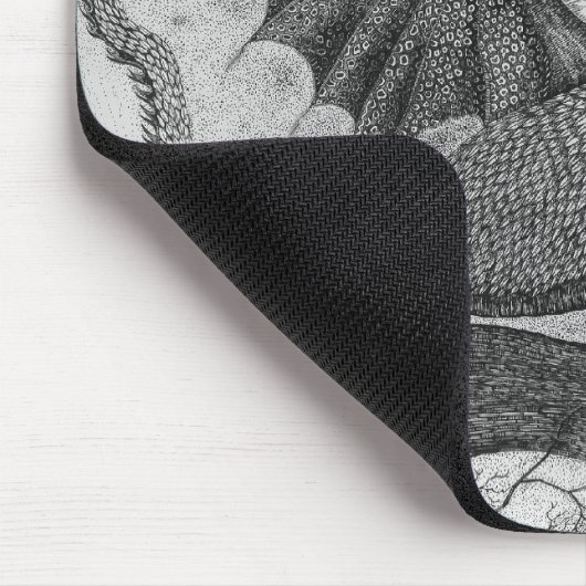 Drache und Eule Mousepad (Ecke)