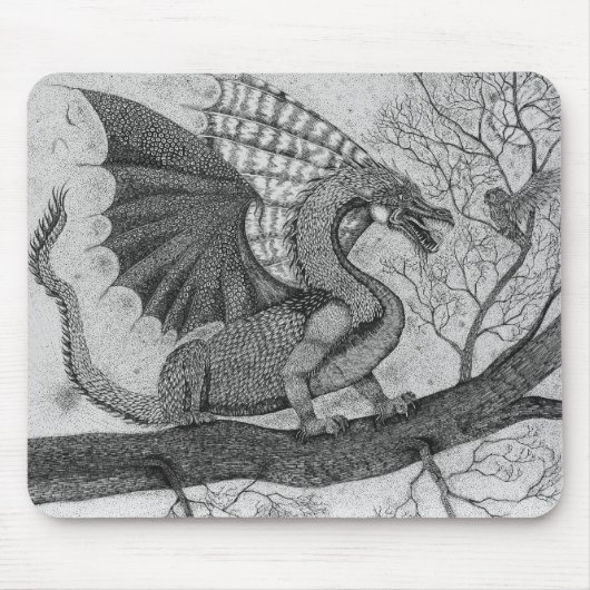 Drache und Eule Mousepad (Vorne)