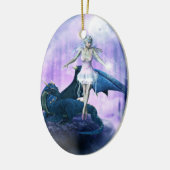 Drache und Fairy Keramikornament (Links)