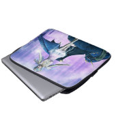 Drache und Fee Laptopschutzhülle (Vorne Knopf)