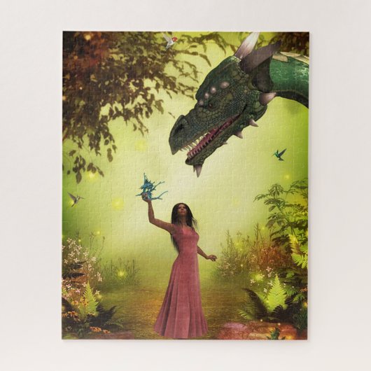 Drache und Frauen Puzzle (Vertikal)