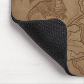 Drache und Karte Mousepad (Ecke)
