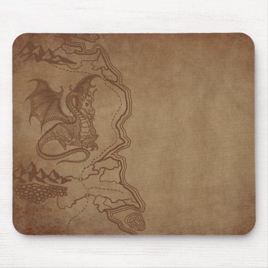 Drache und Karte Mousepad (Vorne)