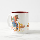 Drache und Klinge Zweifarbige Tasse (Vorderseite Links)