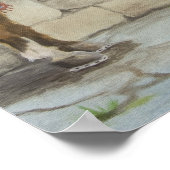 Drache und Kriegspferd-Poster Poster (Ecke)