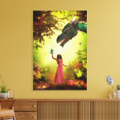 Drache und Mädchen Leinwanddruck (Insitu (Wohnzimmer))