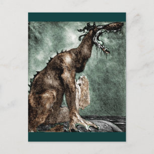 Drache und Meerjungfrau Postkarte